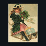 Vintage Christmas Postcard<br><div class="desc">Beautiful Victorian Christmas postcards! Look for matching postage! All images lovingly restored for best printing quality! Easy to customise!</div>