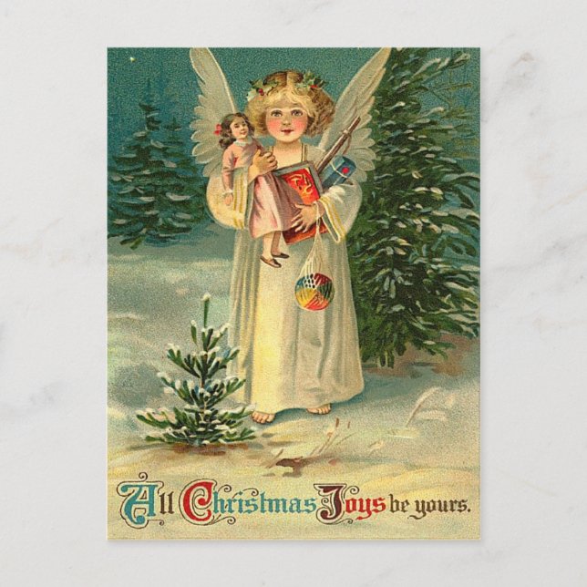 Vintage Christmas Postcard (Front)