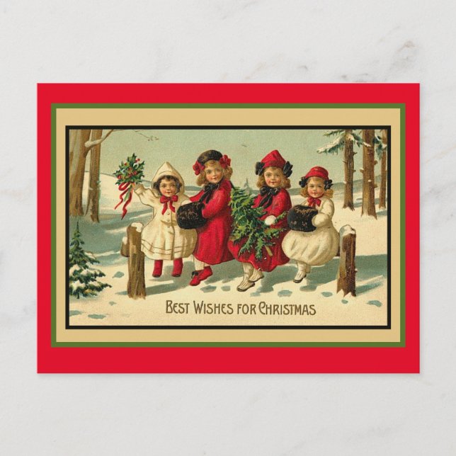 Vintage Christmas postcard (Front)