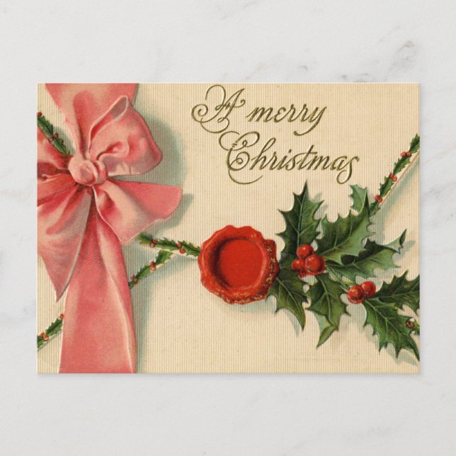 Vintage Christmas Postcard (Front)