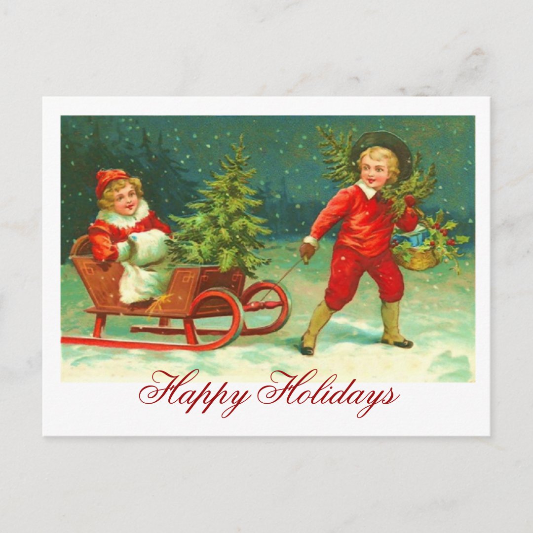 Vintage Christmas Postcard Zazzle 2641