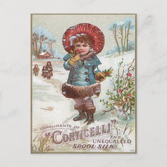 Vintage Christmas Postcard (Front)