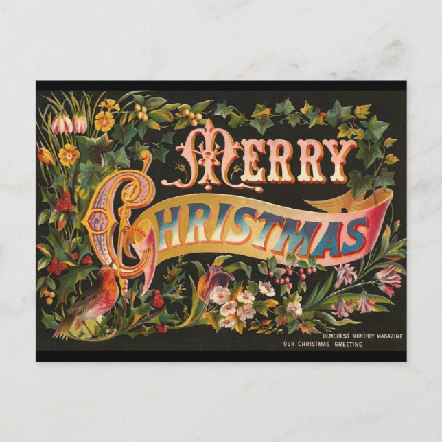 Vintage Christmas Postcard (Front)