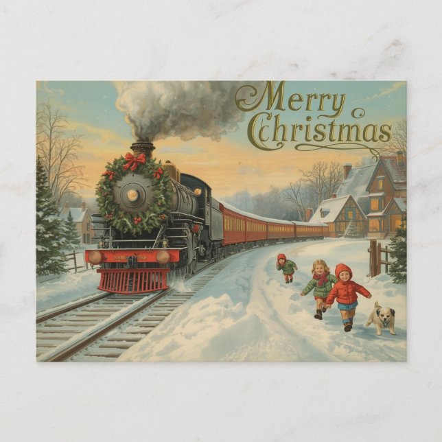 Vintage Christmas Postcard (Front)