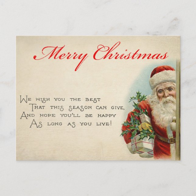 Vintage Christmas Postcard (Front)