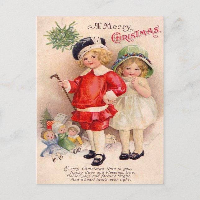 Vintage Christmas postcard (Front)
