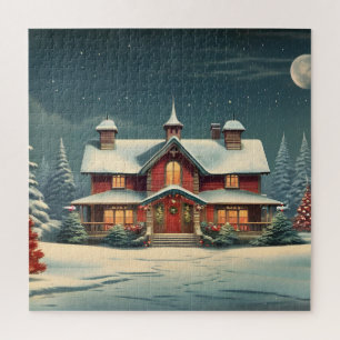 Vintage Christmas poster Jigsaw Puzzle