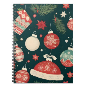 Vintage Christmas poster Notebook