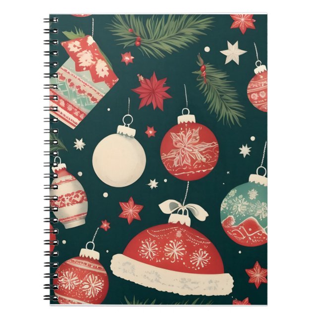 Vintage Christmas poster Notebook (Front)