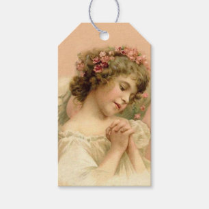 Vintage Christmas Praying Angel Gift Tags