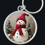Vintage Christmas - Premium Round Keychain<br><div class="desc">Vintage Christmas - Premium Round Keychain
Design 02
A perfect little gift!</div>