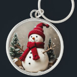 Vintage Christmas - Premium Round Keychain<br><div class="desc">Vintage Christmas - Premium Round Keychain
Design 02
A perfect little gift!</div>