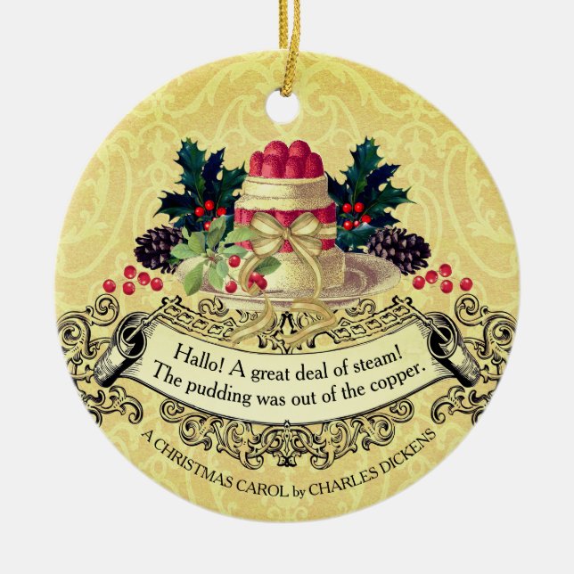 Vintage Christmas pudding food Christmas ornament (Front)