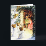 Vintage Christmas Rabbits Holiday Card<br><div class="desc">Vintage Christmas Rabbits</div>