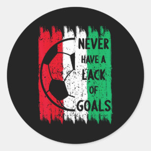 Vintage Christmas Red Green Color Soccer Ball T Sh Classic Round Sticker