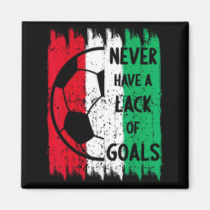 Vintage Christmas Red Green Color Soccer Ball T Sh Magnet