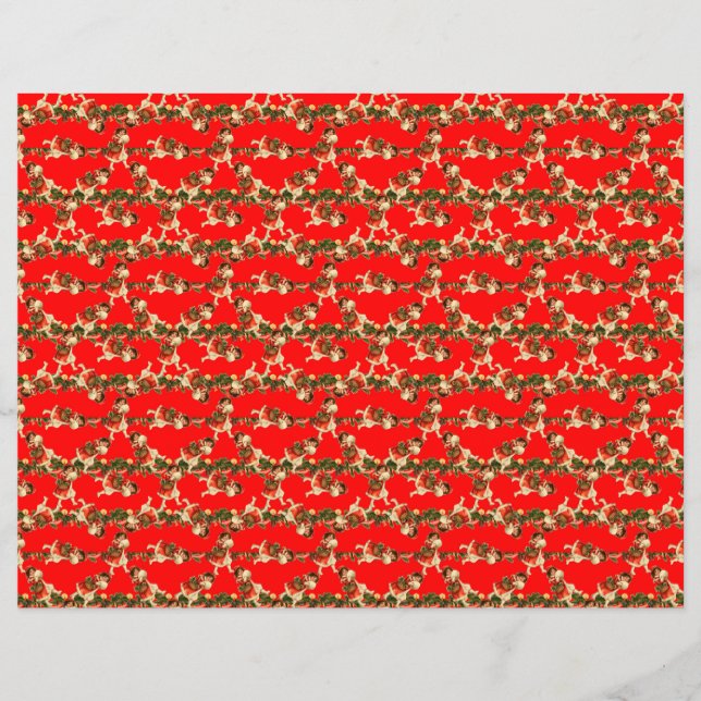 Vintage christmas red  Paper Sheet (Front)