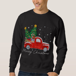 Vintage Christmas Red Truck Christmas Tree Snow Sweatshirt