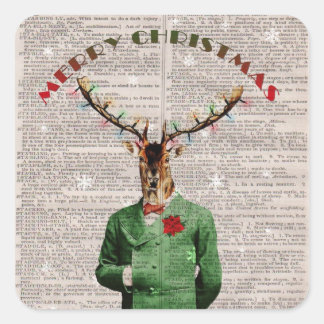 Vintage Christmas Reindeer Christmas Stickers