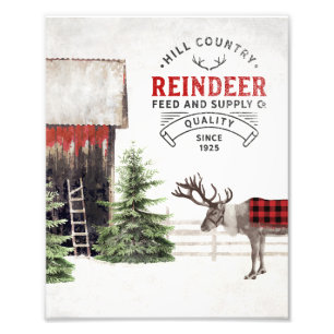 Vintage Christmas Reindeer Wall Art