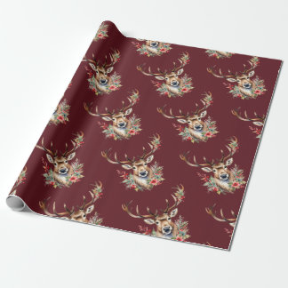Vintage Christmas Reindeer Wrapping Paper