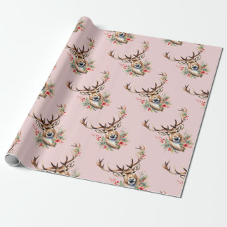 Vintage Christmas Reindeer Wrapping Paper