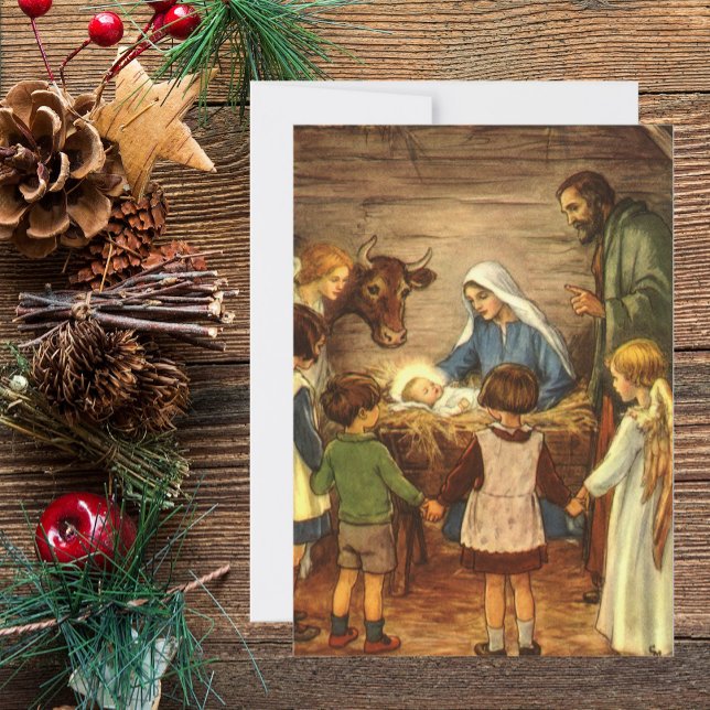 Vintage Christmas, Religious Nativity Invitation (Creator Uploaded)