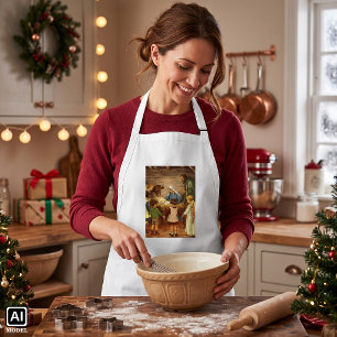 Vintage Christmas, Religious Nativity w Baby Jesus Standard Apron