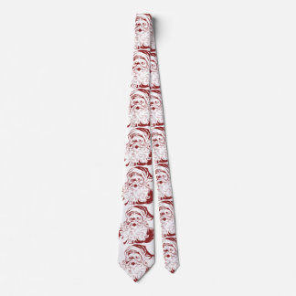 Vintage Christmas, Retro Jolly Santa Claus in Red Tie