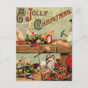 Vintage Christmas Retro Xmas Personalised Holiday Postcard