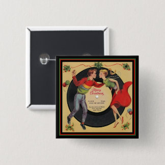 Vintage Christmas Rock & Roll Pin