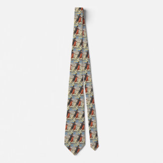 Vintage Christmas, Romantic Couple Ice Skating Tie