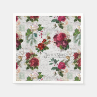 Vintage Christmas Rose Joyeux Noel Ephemera