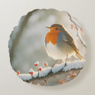 Vintage Christmas Round Cushion