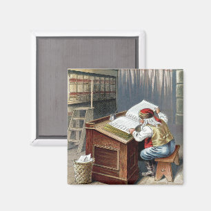 Vintage Christmas, Saint Nicholas Naughty or Nice  Magnet