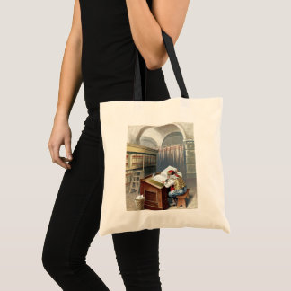 Vintage Christmas, Saint Nicholas Naughty or Nice Tote Bag
