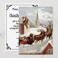 Vintage Christmas, Saint Nicholas on the Rooftop