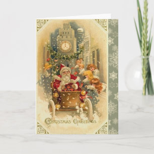 Vintage Christmas Santa Card