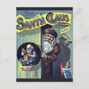 Vintage Christmas, Santa Claus and His Works Book Holiday Postcard