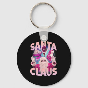 Vintage Christmas Santa Claus Bootleg 90s Hip Hop Key Ring