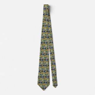 Vintage Christmas, Santa Claus Building Toys Saw Tie