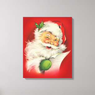 Vintage Christmas Santa Claus Canvas Print