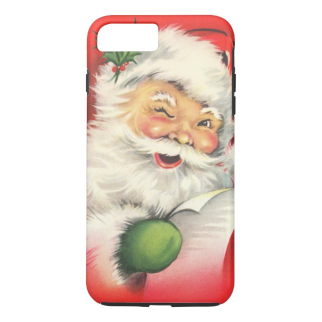 Vintage Christmas Santa Claus Case-Mate iPhone Case (Back)