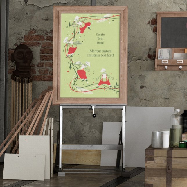 Vintage Christmas, Santa Claus Chef with Dinner Poster (Creator Uploaded)