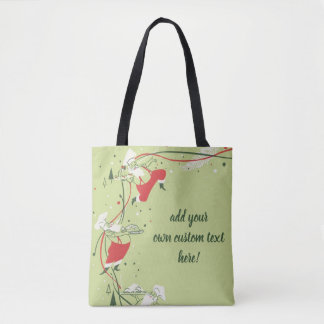 Vintage Christmas, Santa Claus Chef with Dinner Tote Bag