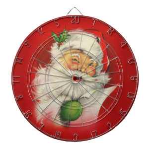 Vintage Christmas Santa Claus Dartboard