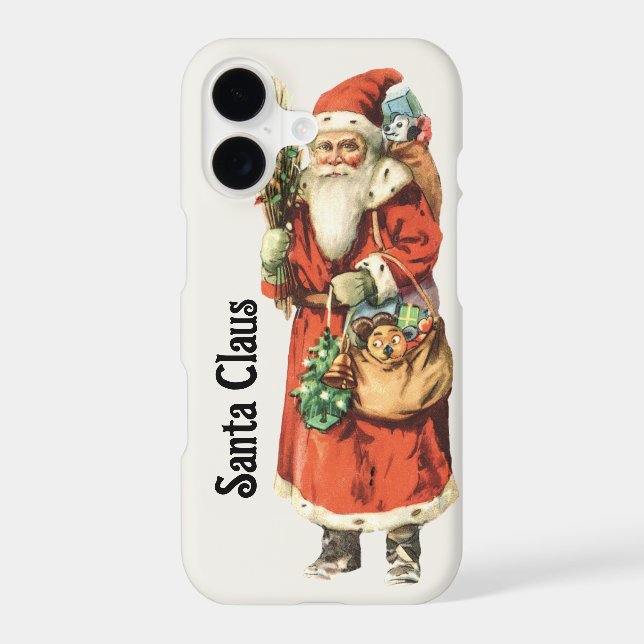 Vintage Christmas, Santa Claus Die Cut Image (Back)