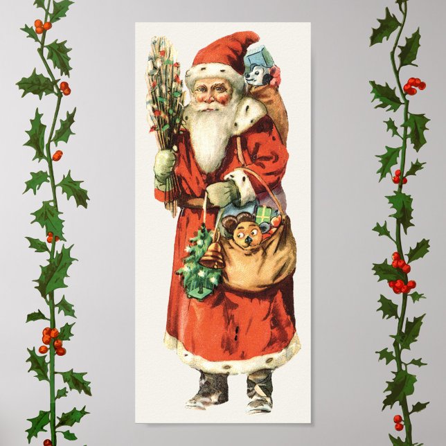 Vintage Christmas, Santa Claus Die Cut Image Poster (Creator Uploaded)