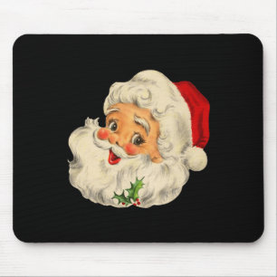 Vintage Christmas Santa Claus Face Fun Old Fashion Mouse Mat