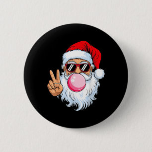 Vintage Christmas Santa Claus Face Funny Old Fashi 6 Cm Round Badge